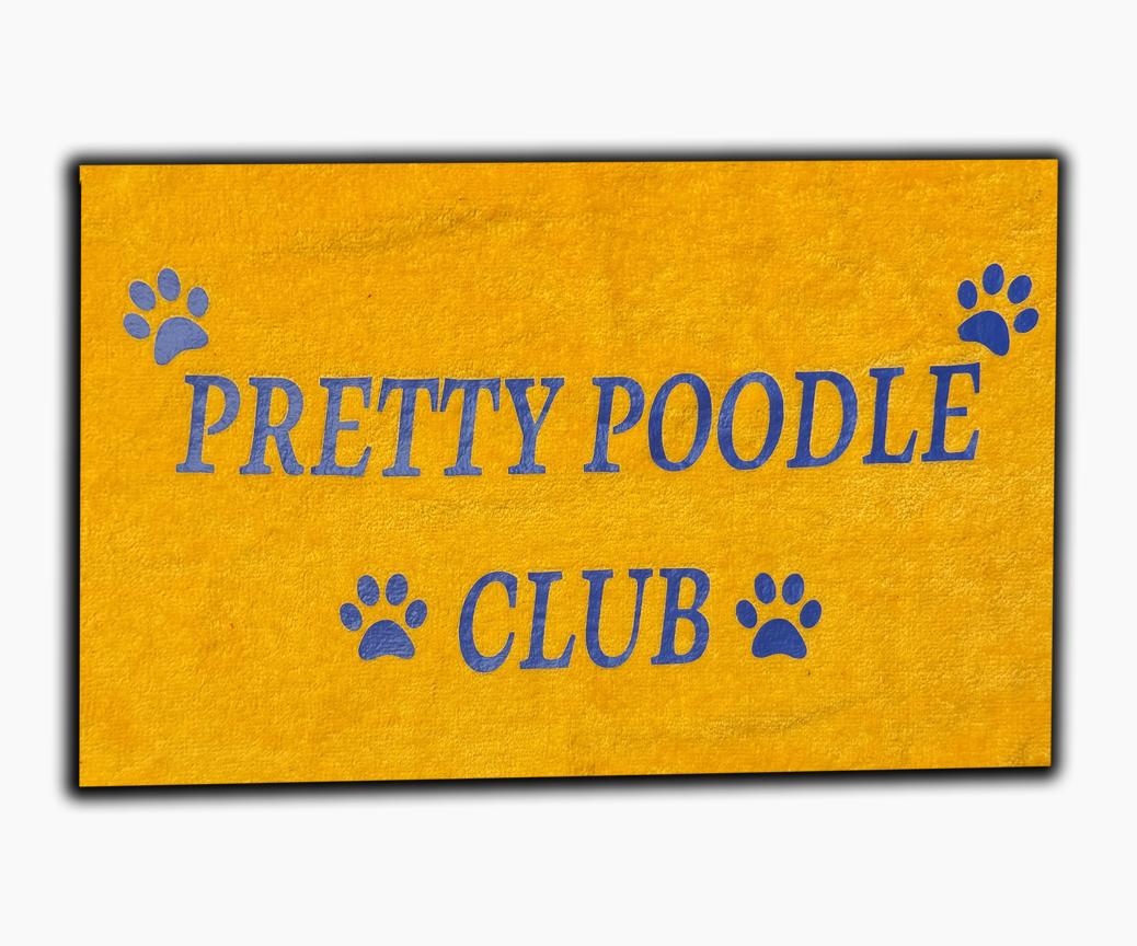 "Pretty poodle club" towel