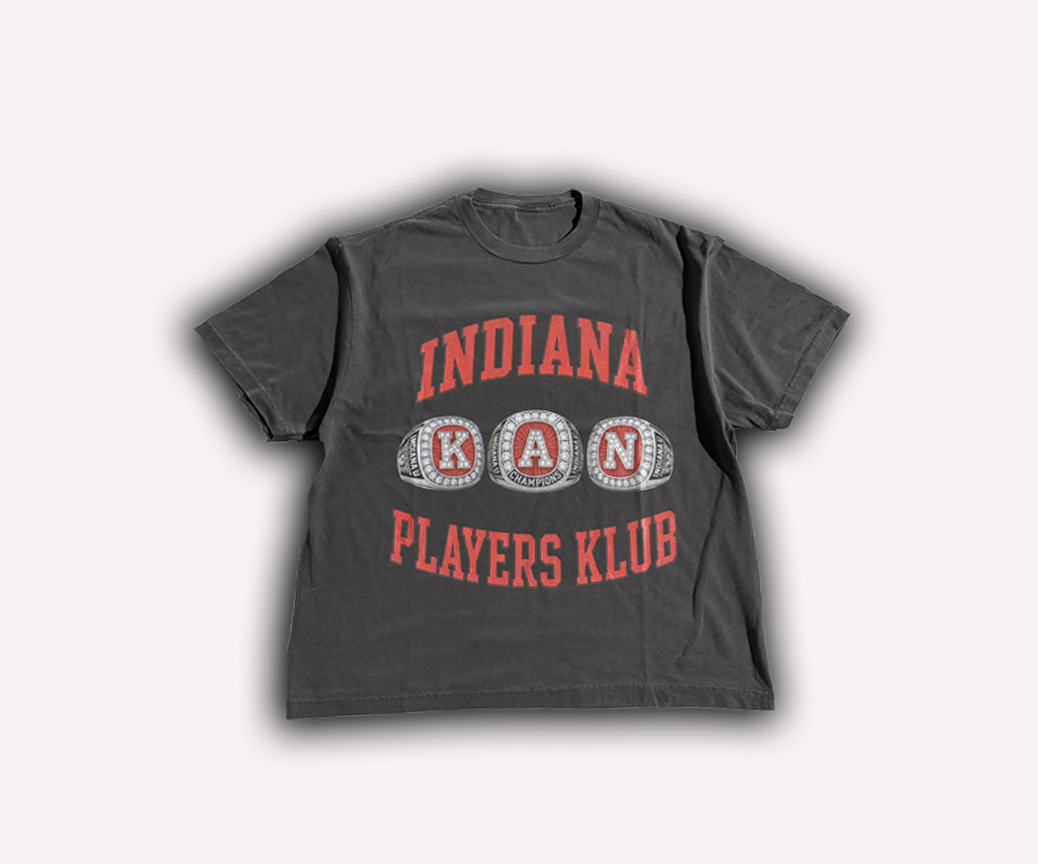 Indiana Players Klub Tee "VINTAGE BLACK" (Read Description)