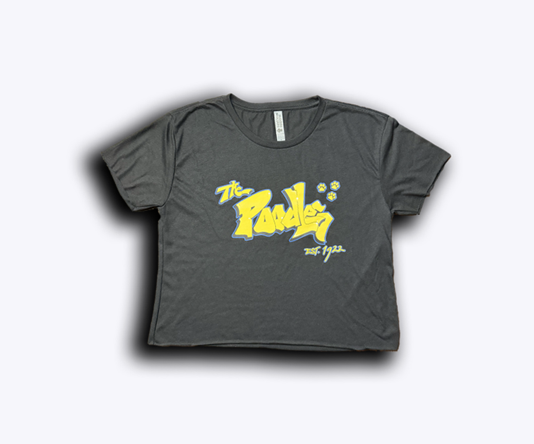 Poodle graffiti crop top