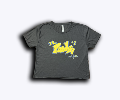Poodle graffiti crop top